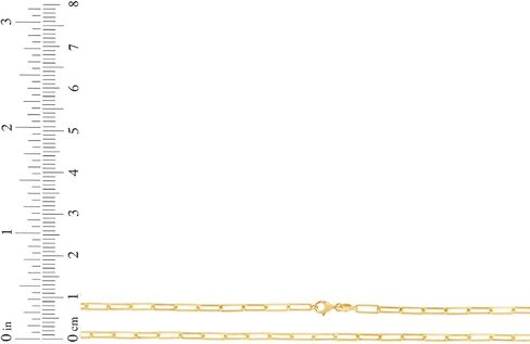 Floreo 10k Yellow Gold Paperclip Solid Link Chain Necklace in Saudi Arabia