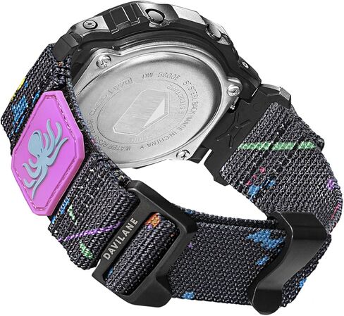 سوار ساعة من النايلون 16 ملم متوافق مع G-Shock DW-5600/6900/5700/8900، GW-M5610/6900، GD-100/110/120/350/GM-2100/GA2100/GA-B2100، تصميم رقع عسكرية، حزام ساعة خارجي سريع التحرير للرجال والنساء in Kuwait