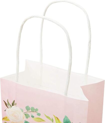 BLUE PANDA 24 Pack Pastel Tie Dye Paper Gift Bags with Handles for Boutique and Small Business Supplies (10 x 8 x 4 In) in Kuwait