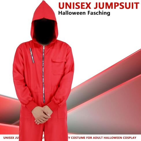 زي الهالوين للبالغين للرجال بذلة حمراء لملابس العمل التنكرية in Kuwait