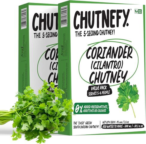 Chutnefy Peanut Chutney - 2.64 Ounce, (Pack of 2) | 100% Natural Ingredients | Delicious & Ready-to-Eat | 5-Second Instant Chutney | No Preservatives or Additives in Saudi Arabia