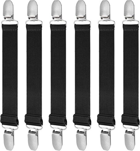 6 Pcs Elastic Cinch Clip, Clothing Cinch Clip Dress Tightener Waist Cincher Clips Belt Clips for Jeans, Pants in Saudi Arabia