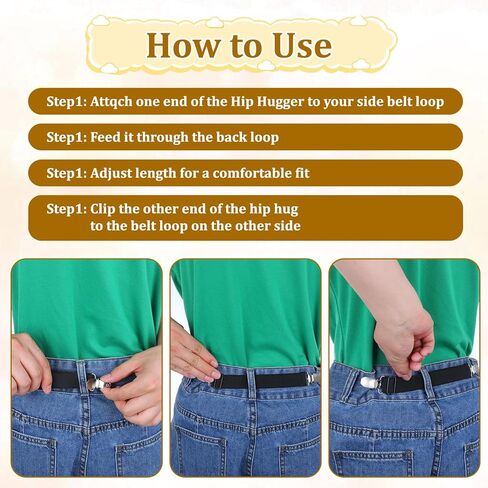 6 Pcs Elastic Cinch Clip, Clothing Cinch Clip Dress Tightener Waist Cincher Clips Belt Clips for Jeans, Pants in Saudi Arabia