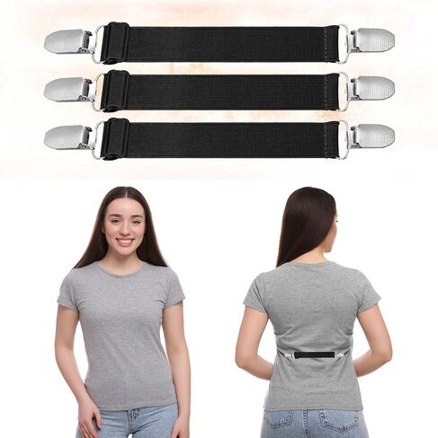 6 Pcs Elastic Cinch Clip, Clothing Cinch Clip Dress Tightener Waist Cincher Clips Belt Clips for Jeans, Pants in Saudi Arabia