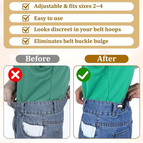 6 Pcs Elastic Cinch Clip, Clothing Cinch Clip Dress Tightener Waist Cincher Clips Belt Clips for Jeans, Pants in Saudi Arabia