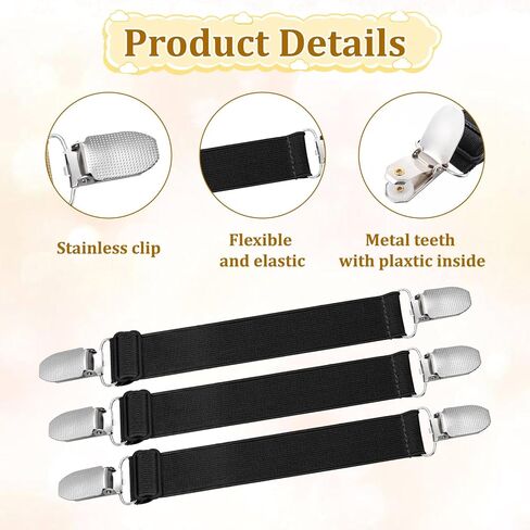 6 Pcs Elastic Cinch Clip, Clothing Cinch Clip Dress Tightener Waist Cincher Clips Belt Clips for Jeans, Pants in Saudi Arabia