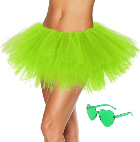 Zando Tutu للنساء البالغات مع النظارات الشمسية تنورة من التول تنورة منفوشة 80s أزياء الهالوين للنساء تنورة الباليه in Kuwait