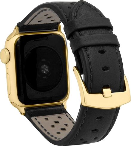 Bandini Compatible with Apple Watch Leather Band, Rally Strap for Apple Watch Series 11 10 9 8 7 6 5 4 3, SE, iWatch, 46mm 45mm 42mm 44mm 41mm 40mm 38mm 49mm, Ultra 3, 2 & 1 Also comes in Extra Long in Saudi Arabia