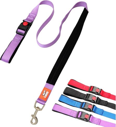Canny Leash Connect | Heavy Duty Dog Leash | Small, Medium, & Large Dogs | Leash with Handle, Buckle, Padded Grip & Secure Clip | Tie Your Dog Anywhere, Length 4ft, Width 5/8in, Blue in Saudi Arabia