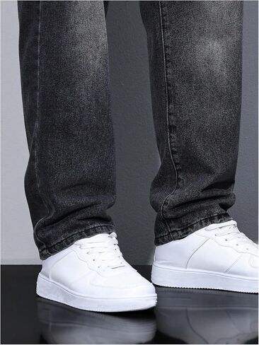 GORGLITTER Men's Baggy Jeans 90s Vintage High Waist Denim Pants Hip Hop Streetwear Trousers in Saudi Arabia