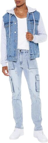 Forever 21 Men's Removable Cargo Pocket Jeans in Saudi Arabia