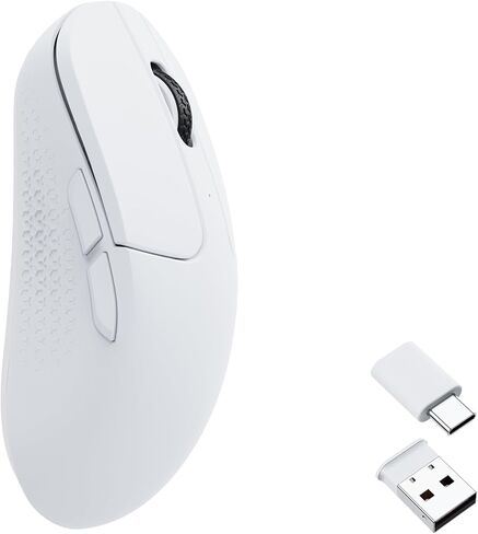 M3 Mini 4K Wireless Mouse Signature Edition 5.1/2.4 جيجا هرتز/ماوس ضوئي سلكي، مستشعر PixArt 3395 خفيف الوزن للغاية وقابل للبرمجة 55 جرام مع ما يصل إلى 26,000 نقطة في البوصة/ 650 IPS لنظام التشغيل Windows Mac Linux - أسود in Saudi Arabia