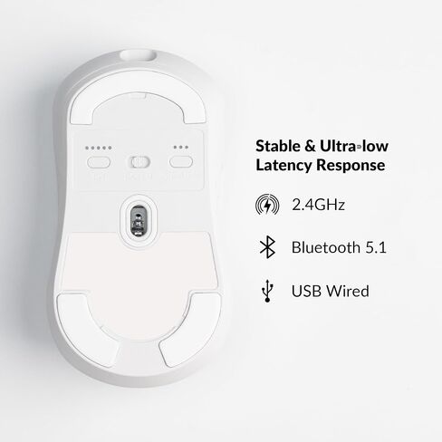 M3 Mini 4K Wireless Mouse Signature Edition 5.1/2.4 جيجا هرتز/ماوس ضوئي سلكي، مستشعر PixArt 3395 خفيف الوزن للغاية وقابل للبرمجة 55 جرام مع ما يصل إلى 26,000 نقطة في البوصة/ 650 IPS لنظام التشغيل Windows Mac Linux - أسود in Saudi Arabia