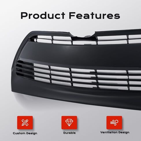 KARPAL Front Bumper Grille Upper and Lower Grill Set with Fog Covers Brackets Fit for 2017 2018 2019 Toyota Corolla LE XLE CE in Saudi Arabia