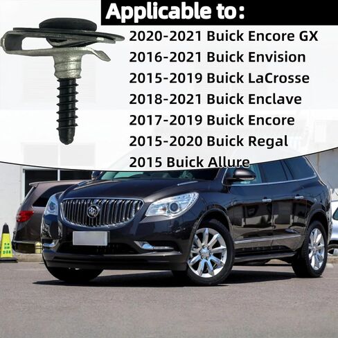 11548270 Fender Liner Splash Shield Bolt Screw Nut 11548270 متوافق مع GM شيفروليه كامارو إكوينوكس إمبالا ماليبو كولورادو كروز ترافيرس كاديلاك XT5 XTS ATS CT6 CTS 20 مجموعة in Kuwait