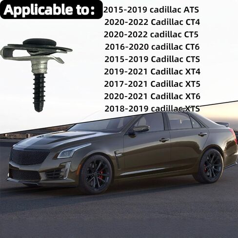 11548270 Fender Liner Splash Shield Bolt Screw Nut 11548270 متوافق مع GM شيفروليه كامارو إكوينوكس إمبالا ماليبو كولورادو كروز ترافيرس كاديلاك XT5 XTS ATS CT6 CTS 20 مجموعة in Kuwait