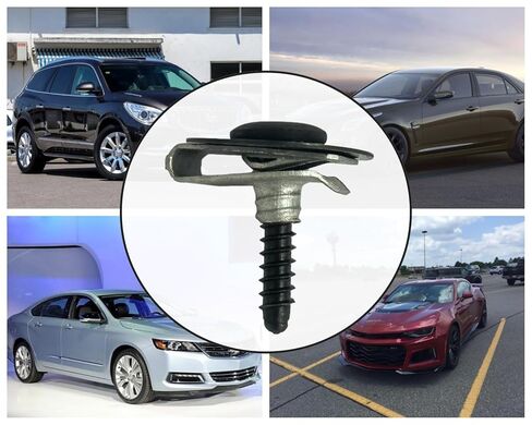 11548270 Fender Liner Splash Shield Bolt Screw Nut 11548270 متوافق مع GM شيفروليه كامارو إكوينوكس إمبالا ماليبو كولورادو كروز ترافيرس كاديلاك XT5 XTS ATS CT6 CTS 20 مجموعة in Kuwait