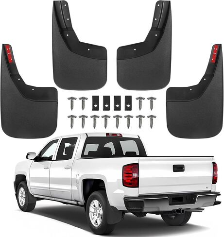 Mud Flaps for 2018 2017 2016 2015 2014Chevy Silverado 1500 | Front and Rear Mud Flap| All Weather Splash Guards, Durable |No Drilling Required （4PCS） in Saudi Arabia