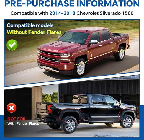 Mud Flaps for 2018 2017 2016 2015 2014Chevy Silverado 1500 | Front and Rear Mud Flap| All Weather Splash Guards, Durable |No Drilling Required （4PCS） in Saudi Arabia