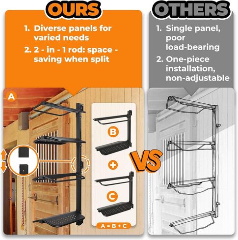 Adjustable Height Saddle Rack Wall Mount Saddle Rack Wall Mount - Saddle Rack Stand -Wall Mounted Equestrian Saddle Holder - 2-4 Tiered Options - Supports to 250LB in Saudi Arabia
