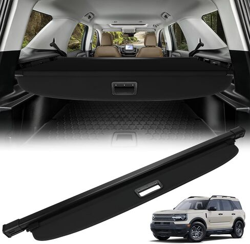 غطاء شحن قابل للسحب لسيارة Ford Bronco Sport 2021 2022 2023 2024 2025، غطاء صندوق السيارة، حماية من الأشعة فوق البنفسجية، غطاء شحن خلفي سهل التركيب للخصوصية in Kuwait
