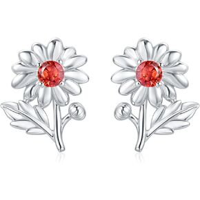 فضة الشوك الاسكتلندي/ديزي/الورد/عباد الشمس/اللوتس/الهندباء وأقراط زهرة مجوهرات هدايا للنساء in Kuwait