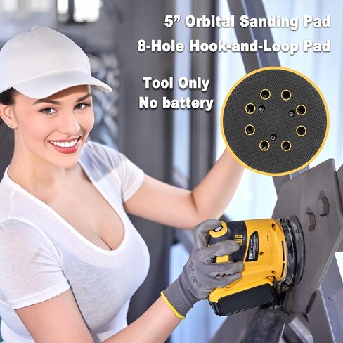 Random Orbit Sander for DEWALT 20v Battery, Cordless Brushless Motor Variable Speed Orbital Hand Sander with Dust Collector for Sanding and Polishing (Tool Only,No Battery) in Saudi Arabia
