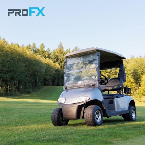الزجاج الأمامي لعربة الجولف ProFX متوافق مع EZGO RXV | تصميم ملون قابل للطي | يناسب موديلات 2008-2023 E-Z-GO RXV | صنع في أمريكا in Kuwait
