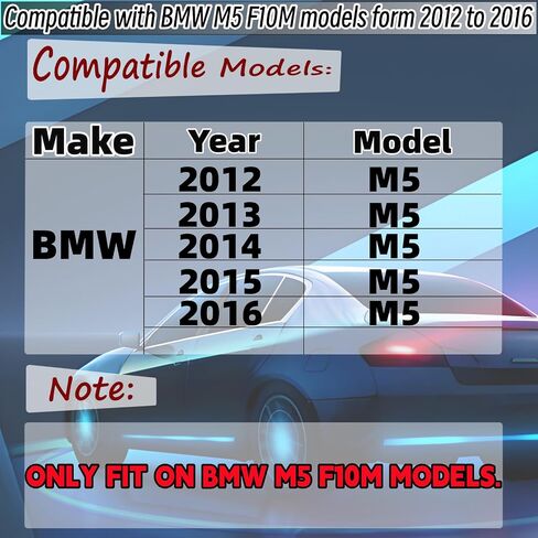 جناح ممتص الصدمات الأمامي متوافق مع BMW M5 F10M 2012-2016 أسود لامع 4 قطع M Style Air Chin Body Kit الملحقات الخارجية in Kuwait