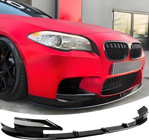 جناح ممتص الصدمات الأمامي متوافق مع BMW M5 F10M 2012-2016 أسود لامع 4 قطع M Style Air Chin Body Kit الملحقات الخارجية in Kuwait