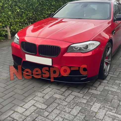 جناح ممتص الصدمات الأمامي متوافق مع BMW M5 F10M 2012-2016 أسود لامع 4 قطع M Style Air Chin Body Kit الملحقات الخارجية in Kuwait