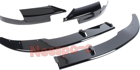 جناح ممتص الصدمات الأمامي متوافق مع BMW M5 F10M 2012-2016 أسود لامع 4 قطع M Style Air Chin Body Kit الملحقات الخارجية in Kuwait