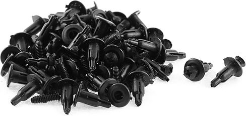 uxcell 50 Pcs 11mm x 5mm Black Plastic Rivet Bumper Lining Panel Clips for Automotive in Saudi Arabia