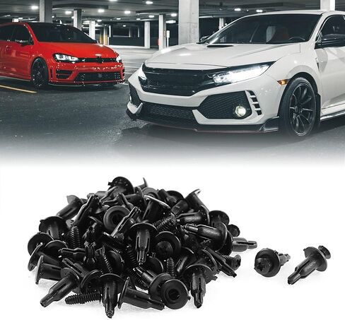 uxcell 50 Pcs 11mm x 5mm Black Plastic Rivet Bumper Lining Panel Clips for Automotive in Saudi Arabia