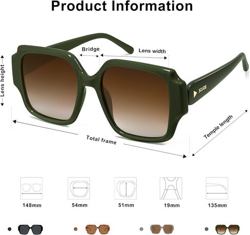 SOJOS Big Retro Square Polarized Sunglasses Womens Mens 70s 80s Vintage Oversized Sunnies SJ2359 in Saudi Arabia
