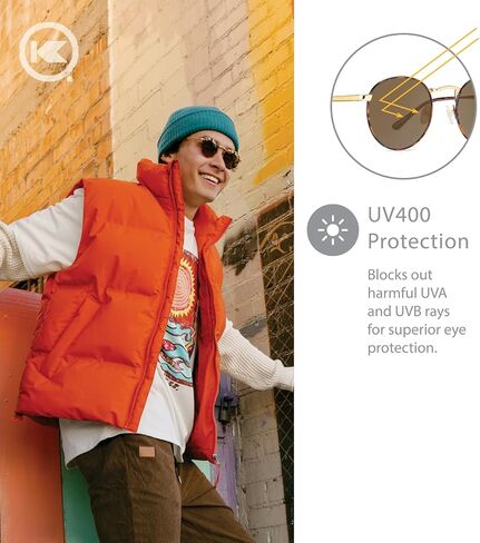 نظارات شمسية مستقطبة من Knockaround Love & Hayts للرجال والنساء - عدسات مقاومة للصدمات وحماية كاملة من الأشعة فوق البنفسجية 400 in Kuwait