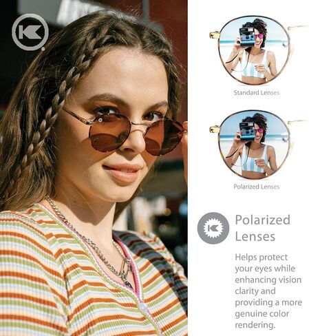 نظارات شمسية مستقطبة من Knockaround Love & Hayts للرجال والنساء - عدسات مقاومة للصدمات وحماية كاملة من الأشعة فوق البنفسجية 400 in Kuwait