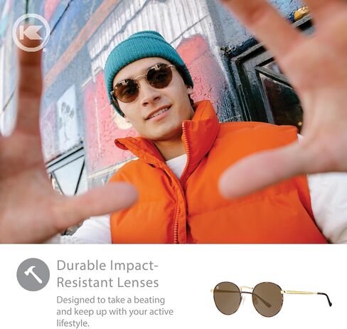 نظارات شمسية مستقطبة من Knockaround Love & Hayts للرجال والنساء - عدسات مقاومة للصدمات وحماية كاملة من الأشعة فوق البنفسجية 400 in Kuwait