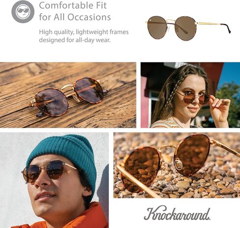 نظارات شمسية مستقطبة من Knockaround Love & Hayts للرجال والنساء - عدسات مقاومة للصدمات وحماية كاملة من الأشعة فوق البنفسجية 400 in Kuwait