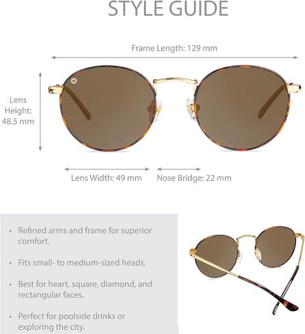 نظارات شمسية مستقطبة من Knockaround Love & Hayts للرجال والنساء - عدسات مقاومة للصدمات وحماية كاملة من الأشعة فوق البنفسجية 400 in Kuwait