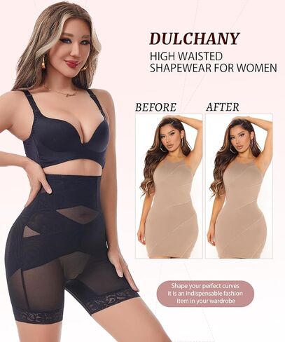 Dulchany Shapewear Tummy Control for Women Body Shaper Shorts High Waisted Butt Lifting Panties Girdle Underwear in Kuwait