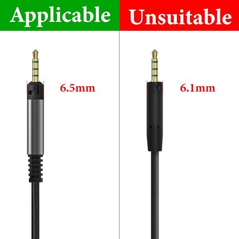 كابل صوت لـ Sennheiser HD 620S، HD 599SE، HD 599، HD 598، HD 598SE، HD 598SR، HD 579، HD 569، HD 560S، HD 559، HD 558، HD400PRO، سلك Aux بديل 2.5 مم إلى 3.5 مم (5.6 قدم/1.7 م) in Saudi Arabia