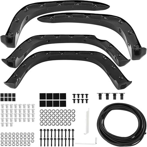PHILTOP Fender Flare, Compatible with 2007-2013 Tundra Paintable Smooth Matte Black Wheel Flares Set - 4Pcs in Saudi Arabia