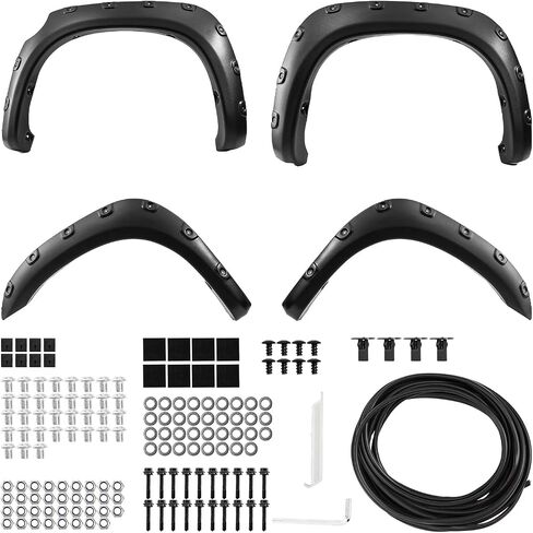 PHILTOP Fender Flare, Compatible with 2007-2013 Tundra Paintable Smooth Matte Black Wheel Flares Set - 4Pcs in Saudi Arabia