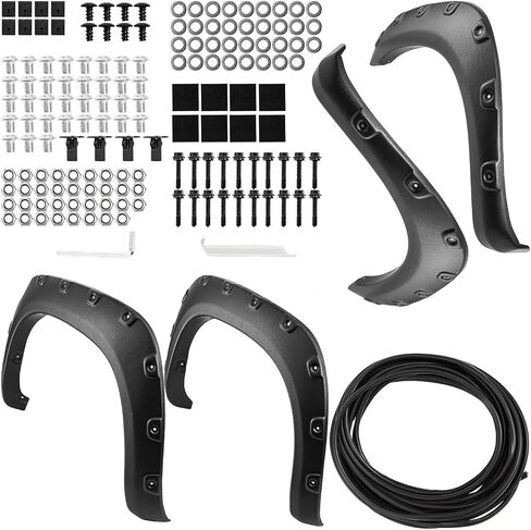PHILTOP Fender Flare, Compatible with 2007-2013 Tundra Paintable Smooth Matte Black Wheel Flares Set - 4Pcs in Saudi Arabia