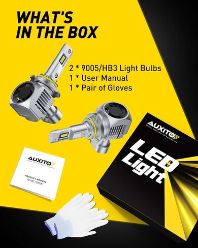 AUXITO H7 LED Bulb h7ll Bulbs, 900% Brighter Ultra-Bright, Plug N Play, Long Lifespan, No Flicker, 99% Compatibility, 2PCS in Saudi Arabia