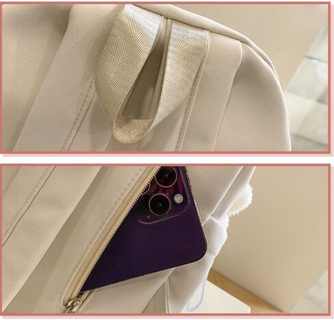 Kawaii Bunny Ear Backpack for Girls Teen Women School Daypack for Travel Bookbag with Cute Pendant (Pink) in Kuwait