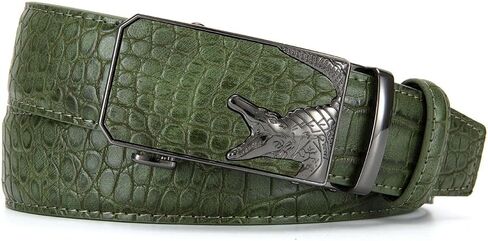 Designer Mens Belts, Sliding Automatic Buckle Ratchet Dress Belt Genuine Leather in Saudi Arabia