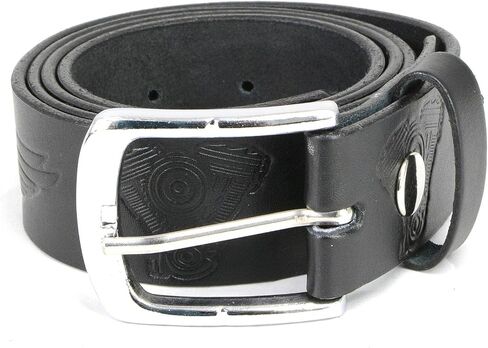 Milwaukee Leather MP7122 Men's Engine Block & Wings - Black Leather Belt w/Interchangeable Buckle - 1.5 inches Wide in Saudi Arabia