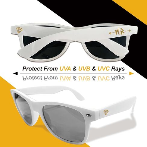 Groom and Bride Sunglasses for Men Women,His and Hers Gifts,Wedding Gifts for Honeymoon,Newlyweds,Couples(Groom&Bride,EL) in Kuwait